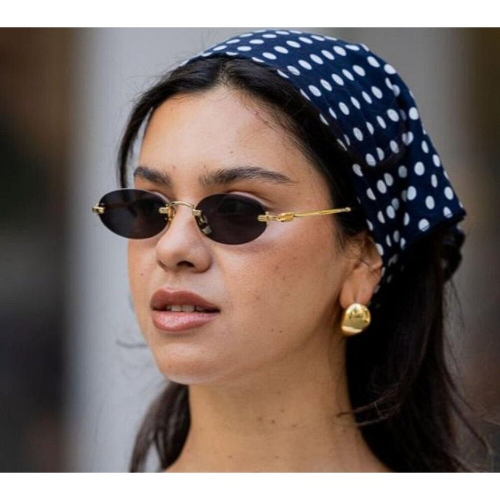 NEW MIU MIU MUA54S 26C09Z SUNGLASSES GOLD OVAL WOMEN MU A54S, SMU A54